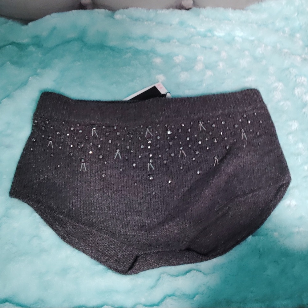 Gray Embellished Women's Shorts